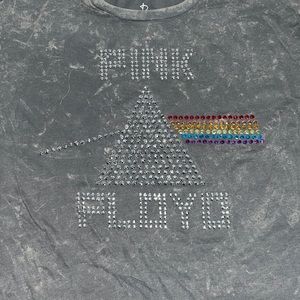 New Pink Floyd graphic tee crop top